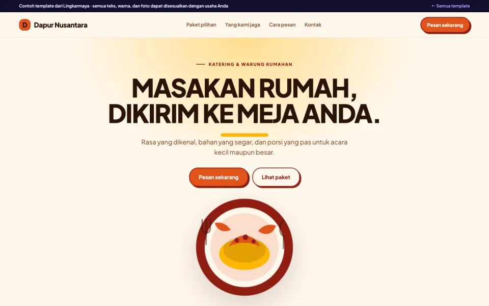 Contoh template Dapur Nusantara