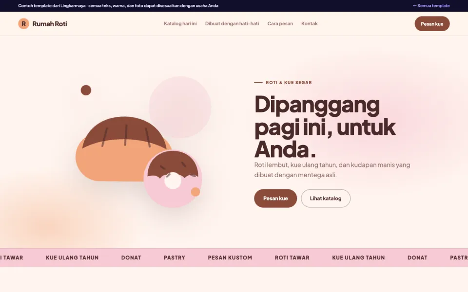 Contoh template Rumah Roti